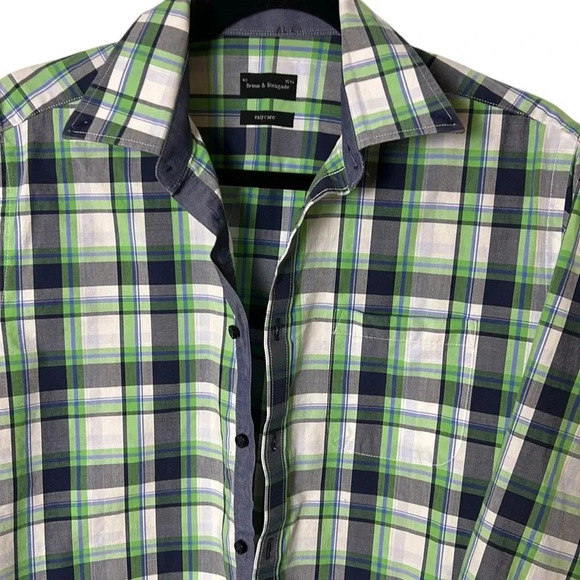 Bruun & Stengade vintage country plaid shirt,US NECK 15.5”,Yellowstone,rodeo - Picture 7 of 14